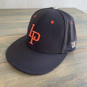 Lady Patriots Softball Black & Orange Fitted Baseball Cap Size Small (C8)